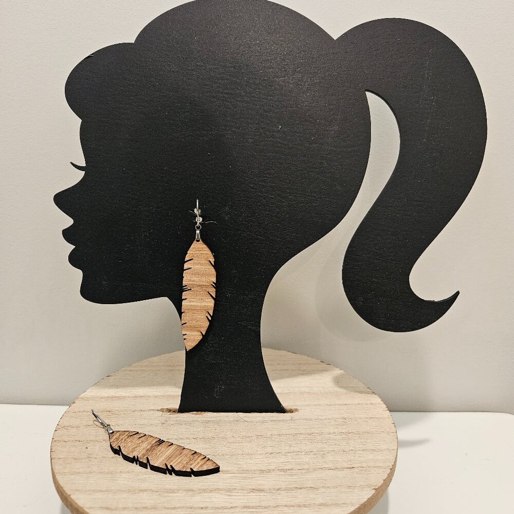 Brand new wood earrings item #106s